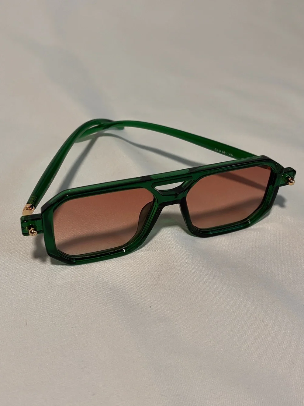 70s Style Aviator Green Sunglasses